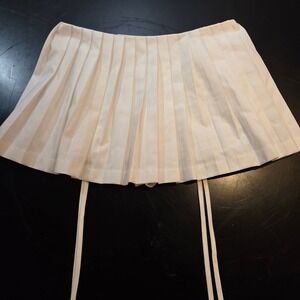 Linjia Shop White Pleated Tennis Skirt Skort‎ with Shorts Lining Size M